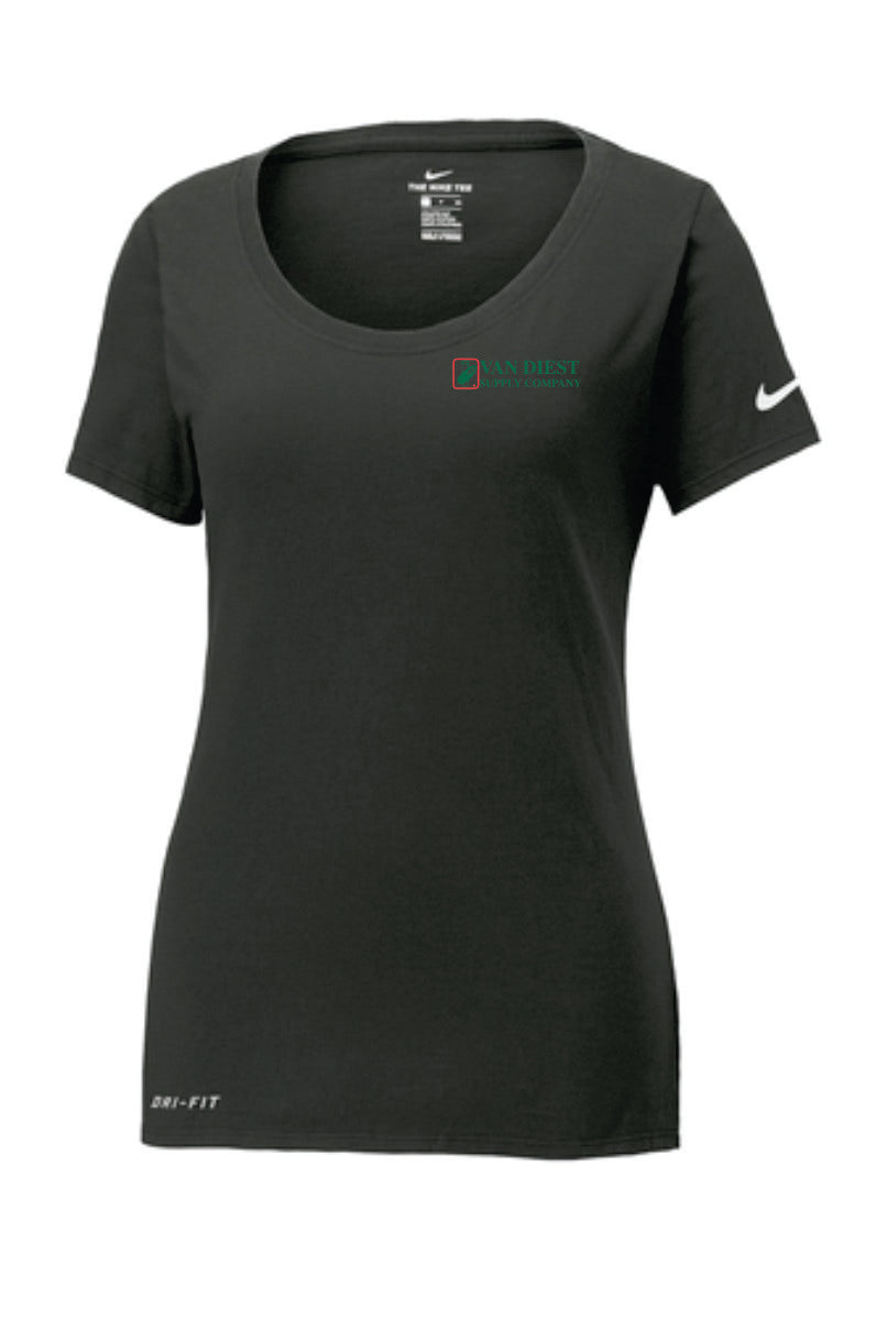 Nike Ladies Dri-FIT Cotton/Poly Scoop Neck Tee